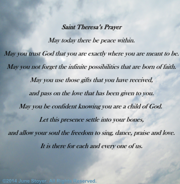 May today there be peace within. May you trust God that you are exactly where you are meant to be