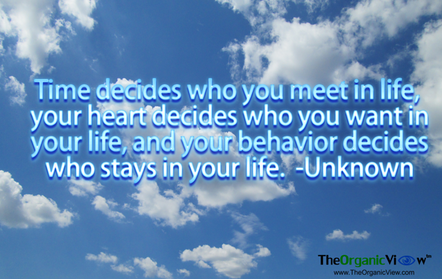 Time decides who you meet in life