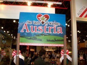 A Taste of Austria Banner at the NY Fancy Foods Show