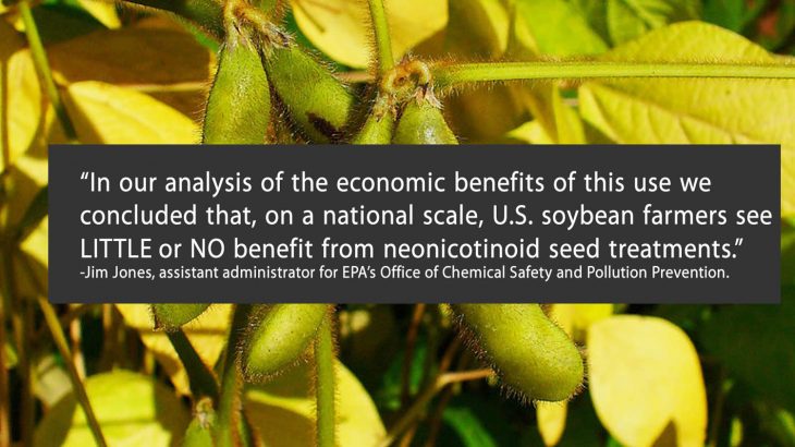 EPA quote about neonic soybeans