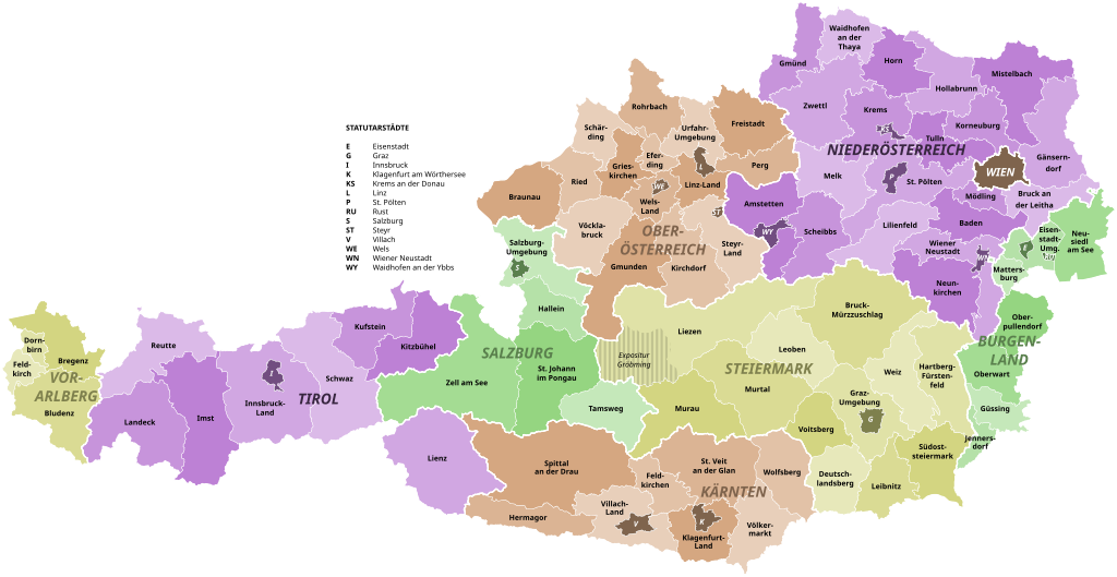Map of Austria
